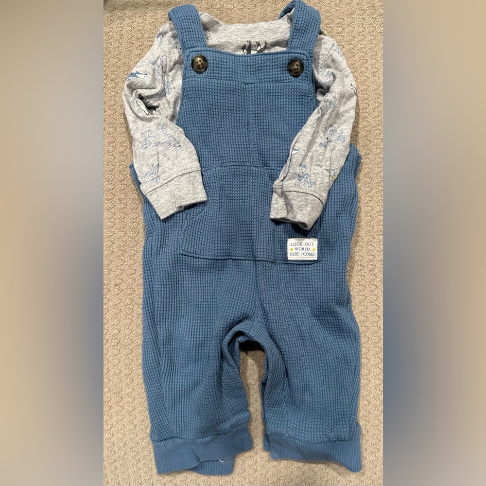 BABY WAFFLE OVERALLS CARTERS 3M